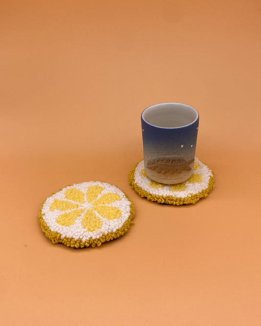 Lemon Tufted Coasters | Set of 2